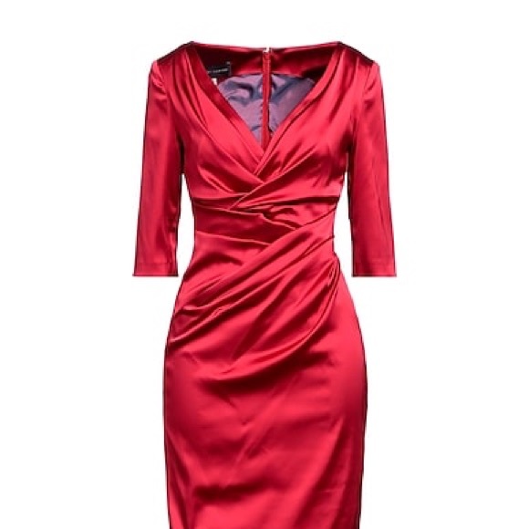 💜🌺💜 Talbot Runhof - Vintage Fitted Draped Dress - Picture 9 of 9